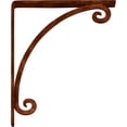 thumbnail image 6 of Ekena Millwork 1 1/2"W x 10"D x 12"H Legacy Wrought Iron Bracket, (Single center brace), Antiqued Copper, 6 of 10