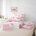thumbnail image 6 of Manfei Adorable Axolotl 7pcs Queen Bedding,Kawaii Animals Pattern Bedding Comforter Set Queen,Pink Reversible, 6 of 7
