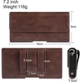 thumbnail image 4 of Large Cell Phone Holster PU Leather Pouch Belt Clip Case Holder for Motorola Moto G Power 5G 2024 G 2025 G Play 2023 G Stylus 5G 2022, Galaxy A05 A16 A14 A13 A03s A42 S25 Ultra,  (Brown, XL), 4 of 7