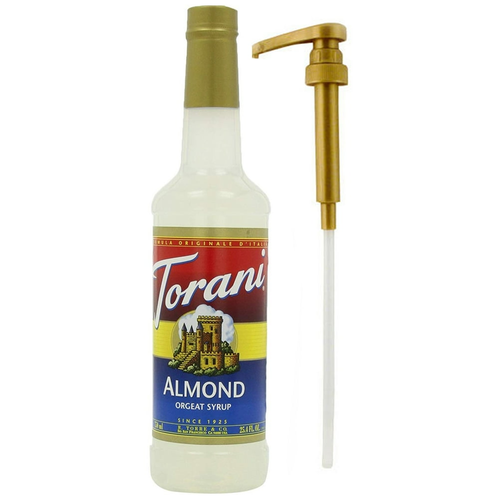 Torani Almond Syrup, 25.4 oz (3 pack) Plus One Syrup Pump