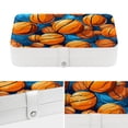 thumbnail image 4 of Basketball Travel Jewelry Box Display Case with Removable Compartment - Portable PU Leather Organizer, 4 of 6