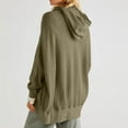 thumbnail image 7 of kakina CMSX Women's Oversized Zip Up Hoodies Waffle Knit Jacket,Fashion Casual Loose Comfortable Zipper Solid Color Long Sleeve Outerwear with Pockets, 7 of 7