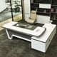 thumbnail image 2 of Home Fashion Light Luxury Office Furniture Modern Solid Wood Manager Platform My Lux Decor Round, 2 of 13