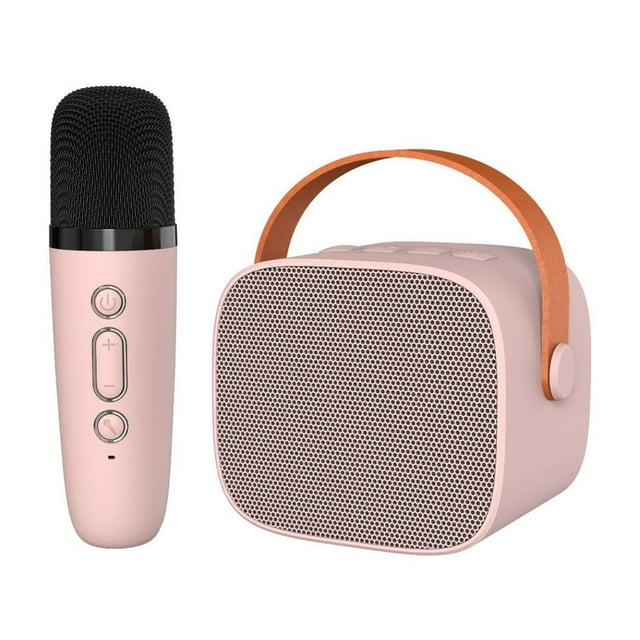 P2 Wireless bluetooth microphone, handheld microphone, built-in audio,pink