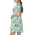 thumbnail image 2 of Disketp Horse And Flower para Vestido de Manga Corta para Mujeres, Vestidos de Verano para Mujeres, Casual y Holgado para la Playa, 2 of 6