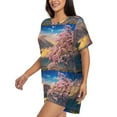thumbnail image 2 of Lsque Cherry Blossoms Women's Short-Sleeved Pajama Set - 2 Piece Soft and Lightweight Sleepwear Set-3X-Large, 2 of 9