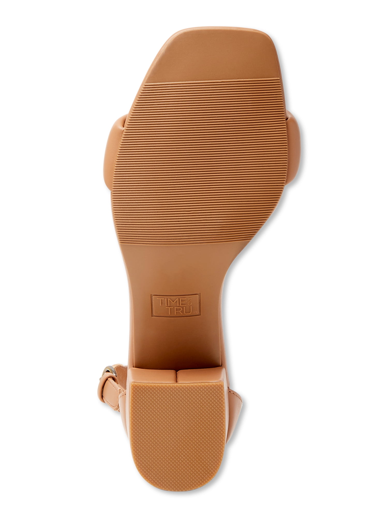 Time and Tru Women's Puffy Short Heel Sandal - Wide Width Available