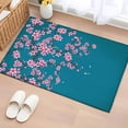thumbnail image 3 of Pink Cherry Flowers Front Door Rugs 2x3 ft Watercolor Floral Tree Branches Lake Blue Small Rug for Entryway Non Slip Washable Bathroom Door Mat Absorbent Floor Mat for Indoor Entrance, 3 of 9