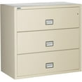 thumbnail image 1 of PHOENIX SAFE Lateral 44 inch 3-Drawer Fireproof File Cabinet with Key Lock, Water Seal, Putty, LAT3W44P, 1 of 4