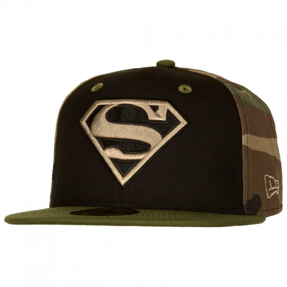Superman Camo Panel New Era 59Fifty Fitted Hat-7 5/8 Fitted
