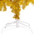 thumbnail image 3 of vidaXL Artificial Pre-lit Christmas Tree with Ball Set Gold 120 cm PET, 3 of 5