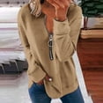 thumbnail image 2 of Yuyuzo Tunic Tops for Women Long Sleeve Pullover Round Neck Half Zipper Solid Color Fall Top Blouses, 2 of 5