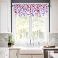 thumbnail image 2 of 4th of July Valances for Windows Farmhouse Kitchen Curtains Valances Rod Pocket Valance Curtains for Kitchen Windows Red Blue Star Independence Day Window Valances for Bathroom Bedroom 54"x18", 2 of 6