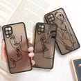 thumbnail image 2 of Funda de línea de cara abstracta para Samsung, cubierta dura mate para Galaxy A50, A12, M31, A70, A03S, A30, A20, A11, M11, Note 20, Ultra, 10 Plus, 8, 9 Fivean unisex, 2 of 2