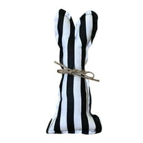 Small Hanging Fabric Bunny, 6.5-inch Easter Rabbit with Twine for Gift Topper, Tiered Tray, Party Favors & Table Decor K