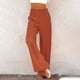 thumbnail image 2 of Pantalones palazzo de lino de cintura alta y pierna ancha para mujer, con cordón y bolsillos, 2 of 6