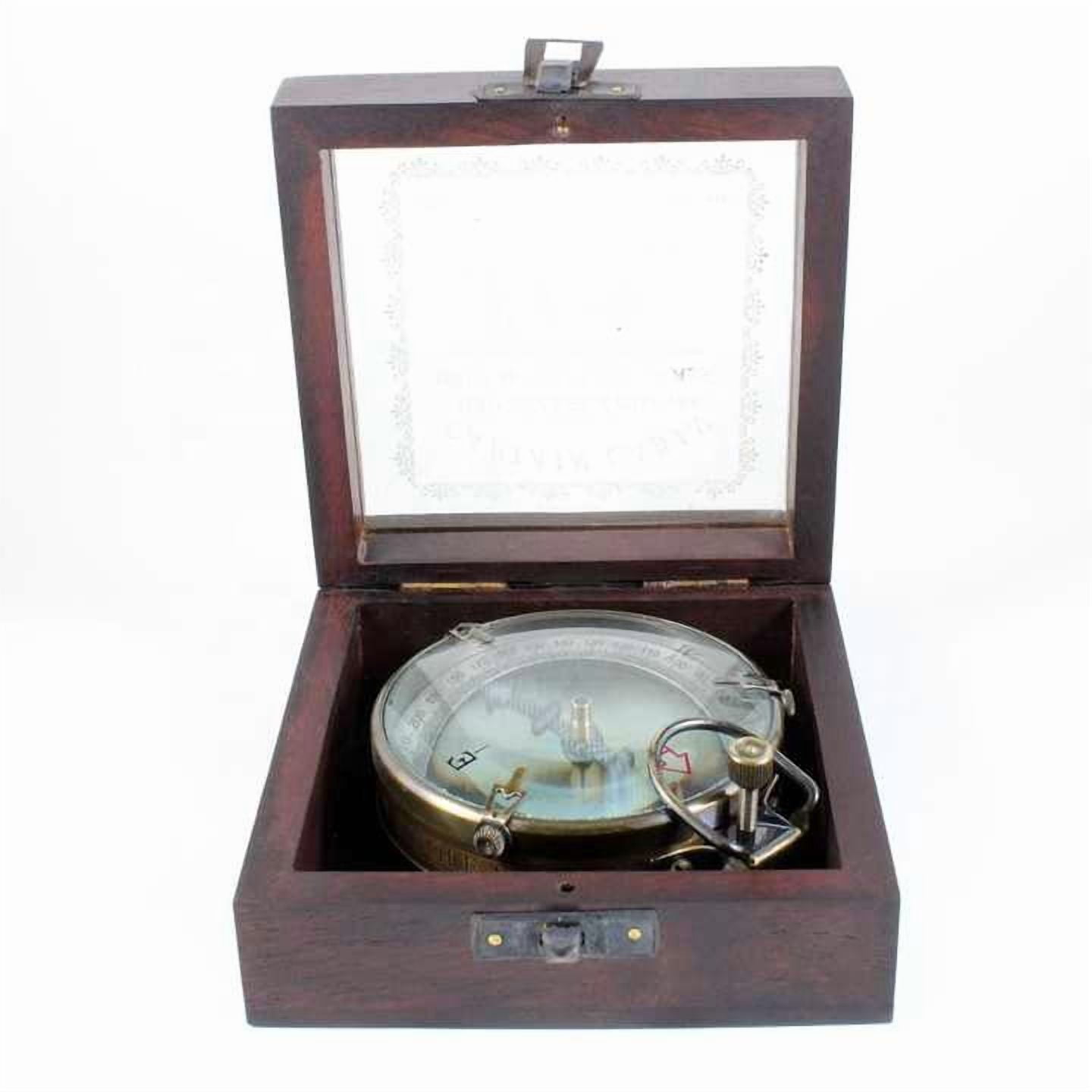 Antique Brass Compass Alloy Glass Wrapped Leather Case Metal Material Graduation Christmas New Year Easter Father's Day Gifts