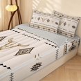thumbnail image 2 of Erosebridal Traditional Aztec Zipper Twin Comforter Sets with Fitted Sheet and 2 Pillowcases, Gothic Cow Skull Zipper Bedding Set, Cream Brown Black, Gray Reversible, 2 of 7