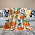 thumbnail image 2 of Orinice Oranges Leaves Warm Lightweight Blanket Soft Fleece Throw Blanket for All Seasons - Excellent Hand Feel, Living Room Sofa Decor, Cow Gifts - Flannel Material Blanket 60x80in, 2 of 6