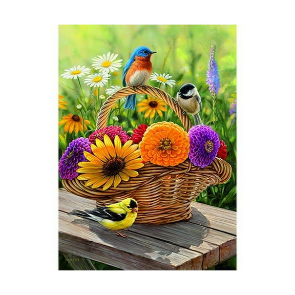 Cobble Hill Bluebird and Bouquet 35 Piece Jigsaw Puzzle