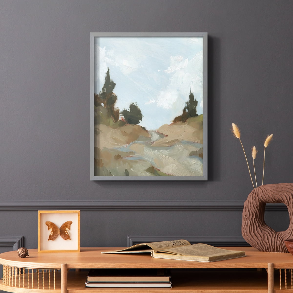 West Fork Hiking Trail I Framed Print in Gray Solid Wood 16 x 20 Framed Print