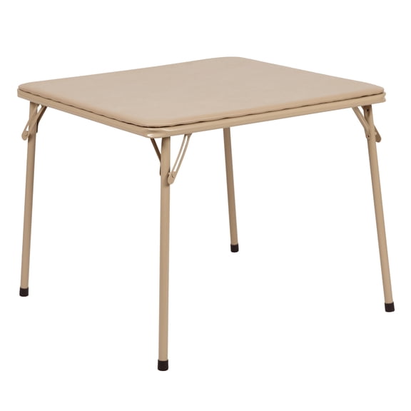 Emma Oliver Kids Tan Folding Game and Activity Table - Toddler Table for Daycare Center