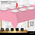 thumbnail image 3 of Amcrate Rectangular Plastic Pink Reusable Tablecloth Cover - Ideal for Weddings, Partyâ€™s, Birthdays, Dinners, Lunchâ€™s, Or for Any Tableware Use, (54" x 108"), 3 of 8
