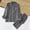 Dark Gray, variant on Juslio Mens Pajama Sets Striped Collar with Pockets Homewear Long Sleeve Tops and Elastic Waist Pants 2-Piece Matching Pajamas Sets L