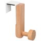 thumbnail image 2 of Gancho para colgar sobre la puerta, gancho de madera rústica de hierro para ropa, bolso, toalla, 2 of 6