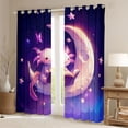 thumbnail image 2 of Feelyou Magic Cute Axolotl Black Out Curtains, Cartoon Gold Stars Moon Curtains Pack of 2 (42x63 Each), Dreamy Fairy Tale Bedroom Curtains, Curtains and Drapes Decor, 2 of 6