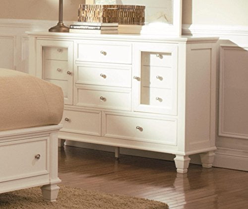 Coaster Storage Dresser With Glass Doors In White Finish Walmart Com