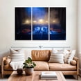 thumbnail image 2 of Elephant Stock Dj's Headphones Wall Art - Horizontal Multi Panel Canvas - Living Room Wall Decor - Music Multi Panel - Black And Blue Decor - 65" x 42", 2 of 8