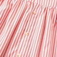 thumbnail image 6 of Larisalt Toddler Dress for Girls Short Sleeve Lapel Striped Dresses Baby Girl Cute Summer Clothing, 6 of 6