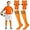 Orange, variant on Soccer Shin Guards and Socks shin guard for Toddler Youth, Lightweight Soccer Shin Pads Protective Defender Gear for Sports Game-Black,S