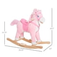 thumbnail image 7 of GVCXZBSS Toddler Plush Rocking Horse Toy, Kids Ride Pink 29”, 7 of 7