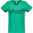 thumbnail image 3 of Inktastic Juneteenth 6-19-1865 Women's V-Neck T-Shirt, 3 of 5