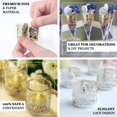 100-Pack Laser Cut Paper Votive Candle Holders - Gold Tealight Wraps For Wedding, Christmas & Party Decor