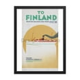 thumbnail image 5 of To Finland - Winter Sailings and Fares 1937/38 from the Finland Steamship Company Ltd. Framed Vintage Travel Poster, 5 of 11