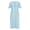 🔥 Light Blue, variant on Sentmoon Graduation Dress Summer 2026 Trendy Solid Color Short Sleeve Crew Neck Midi Dress with Pockets Regular Fit for Work and Weekend White XL