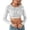 White, variant on Lingerie for Women's Sequins Solid Round Slim Midriff Long Sleeved Top for Green XL