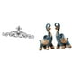 thumbnail image 1 of Estatuas De Elefante Modernas De Metal Para Decoración De Pared, Placa Floral Con Pergamino, Escultura Decorativa Para El Hogar, La Oficina, El Interior Y El Exterior, Porche, Valla., 1 of 8