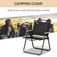 thumbnail image 4 of Outsunny Folding Camping Chair, Portable Armchair, Black, 4 of 10