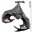 thumbnail image 3 of Halloween Bat-Shaped Candlestick Resin Hanging Garden Statue Sculptures Crafts Candle Holder for Pat, 3 of 5