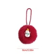 thumbnail image 2 of WWG Christmas Ornament Balls, Cute Resin Christmas Tree Decorations with Santa Claus Snowman Cake Patterns, Soft Faux Plush Hanging Ornaments with Cord, Reusable Holiday Decor for Christmas Tree, 2 of 7