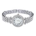 thumbnail image 1 of Ensemble montre et bracelet élégant en argent avec strass pour femme, cadeau d'anniversaire pour mère et fille, 1 of 4