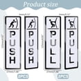 thumbnail image 2 of Fun Push Pull Door Sign 4Pcs-4.92~5.9 X 1.96 Inch-Self-Adhesive Door Entrance Signs Black and White Sticker for Doors Shop Entrance Business Stores Cafes, 2 of 9