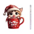 thumbnail image 1 of Adorno Navideño de Taza de Té En Acrílico 2D | Decoración Festiva | Regalo para Niños | Diseño Festivo Único | Material Acrílico Duradero | Decoración Versátil | Fácil de Colgar | 1 Colgante, 1 of 3