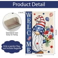 thumbnail image 6 of 4th of July Garden Flag 12.5x18 Double Sided, Vertical Burlap Gnome Floral Welcome Patriotic Garden Flag Memorial Day Independence Day Outside Holiday Yard Decoration, 6 of 6