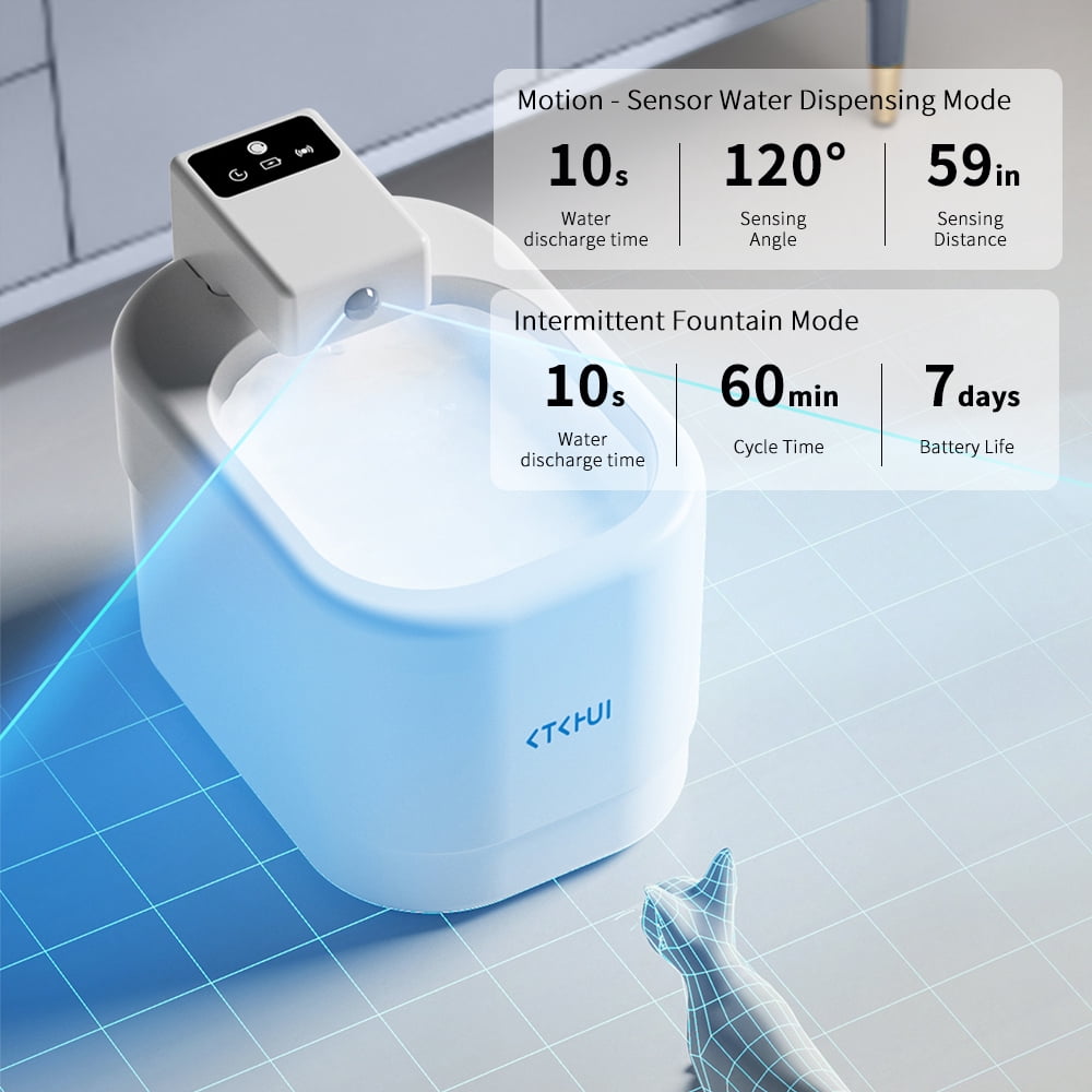 Water Fountain + Scratching Tower for Pet Cats Dogs, Automatic Water Dispenser 2L Capacity Super Mute Low Noise