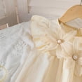 thumbnail image 4 of JUMEYU Dresses for Baby Girl Baby Girls Long Sleeve Smocking Clothing Toddler Fall Floral Smocked Dress Vintage Dresses 4T (Beige,4 Years), 4 of 7
